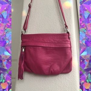 Pink Italian Leather Purse